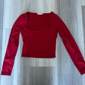 Sincerely Jules Vibrant Red Long Sleeve Top